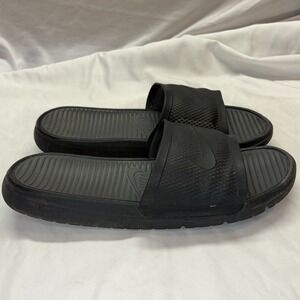 Nike Men's Size 11 Benassi Solarsoft Slides Black 431884-001